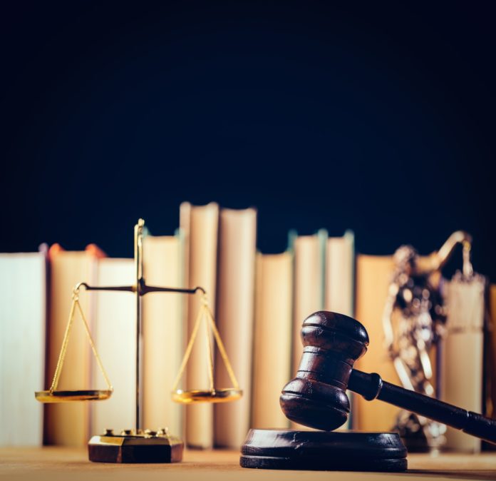 Symbols of law - scale, hammer and Themis Symbols of law - scale, hammer and Themis